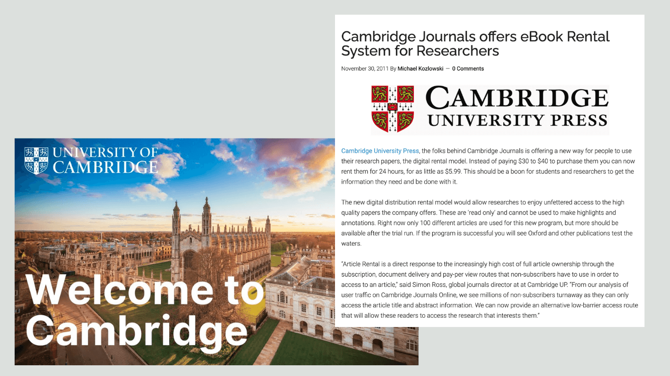 Cambridge University Press project
